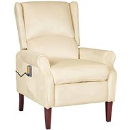 Shumee polohovací krémová samet, 329299 - Massage Chair
