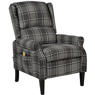 Shumee polohovací šedé textil, 329304 - Massage Chair