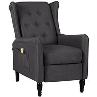 Shumee polohovací tmavě šedé textil, 329331 - Massage Chair