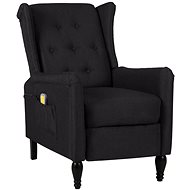 Shumee polohovací černé textil, 329332 - Massage Chair