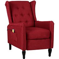 Shumee polohovací vínové textil, 329333 - Massage Chair