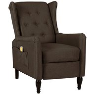 Shumee polohovací tmavě hnědé textil, 329335 - Massage Chair