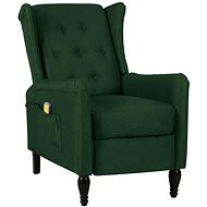 Shumee polohovací tmavě zelené textil, 329336 - Massage Chair