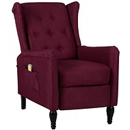 Shumee polohovací fialové textil, 329337 - Massage Chair