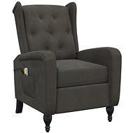 Shumee polohovací tmavě šedé samet, 329353 - Massage Chair