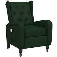 Shumee polohovací tmavě zelené samet, 329354 - Massage Chair
