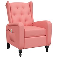 Shumee polohovací růžové samet, 329356 - Massage Chair