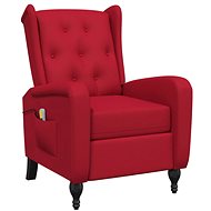 Shumee polohovací vínové samet, 329357 - Massage Chair