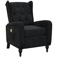 Shumee polohovací černé samet, 329358 - Massage Chair