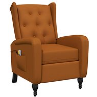 Shumee polohovací hnědé samet, 329360 - Massage Chair