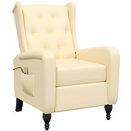 Shumee polohovací krémové samet, 329361 - Massage Chair