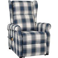 Shumee zvedací polohovací křeslo modrá textil, 329483 - Massage Chair