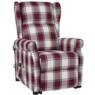 Shumee zvedací polohovací křeslo červené textil, 329484 - Massage Chair