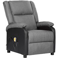 Shumee polohovací světle šedé umělá kůže a textil, 329496 - Massage Chair