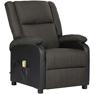 Shumee polohovací tmavě šedé umělá kůže a textil, 329497 - Massage Chair