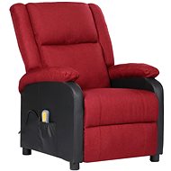 Shumee polohovací vínové umělá kůže a textil, 329498 - Massage Chair