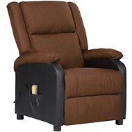 Shumee polohovací hnědé umělá kůže a textil, 329499 - Massage Chair