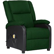 Shumee polohovací tmavě zelené umělá kůže a textil, 329501 - Massage Chair