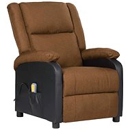 Shumee polohovací taupe umělá kůže a textil, 329503 - Massage Chair