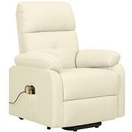 Shumee zvedací polohovací krémové textil, 329604 - Massage Chair
