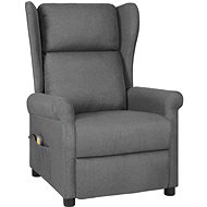 Shumee polohovací světle šedé textil, 329649 - Massage Chair