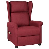 Shumee polohovací vínové textil, 329652 - Massage Chair