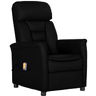 Shumee polohovací černé umělá kůže, 329678 - Massage Chair