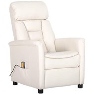 Shumee polohovací bílé umělá kůže, 329679 - Massage Chair