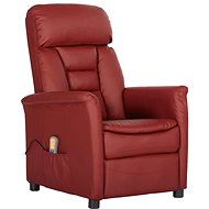 Shumee polohovací vínové umělá kůže, 329682 - Massage Chair