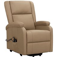 Shumee zvedací polohovací křeslo cappuccino umělá kůže, 329698 - Massage Chair