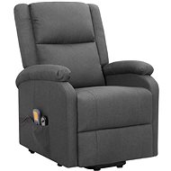 Shumee zvedací polohovací křeslo tmavě šedé textil, 329710 - Massage Chair