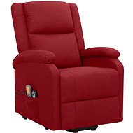 Shumee zvedací polohovací křeslo vínové textil, 329712 - Massage Chair