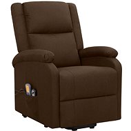Shumee zvedací polohovací křeslo tmavě hnědé textil, 329714 - Massage Chair