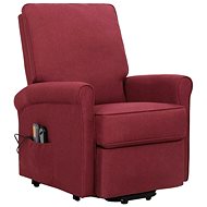 Shumee zvedací polohovací křeslo vínové textil, 329732 - Massage Chair