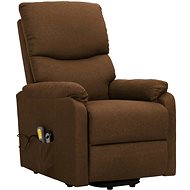 Shumee zvedací polohovací křeslo hnědé textil, 329753 - Massage Chair