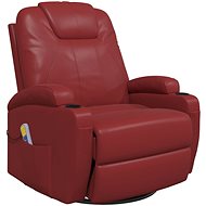Shumee houpací křeslo vínové umělá kůže, 335851 - Massage Chair