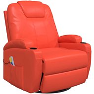 Shumee houpací křeslo červené umělá kůže, 335852 - Massage Chair