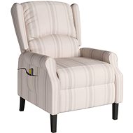 Shumee polohovací pruhovaný vzor textil, 338820 - Massage Chair