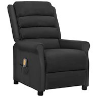 Shumee polohovací černé umělá kůže, 338829 - Massage Chair