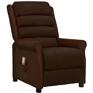 Shumee polohovací hnědé umělá kůže, 338830 - Massage Chair