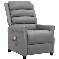 Shumee polohovací šedé umělá kůže, 338833 - Massage Chair