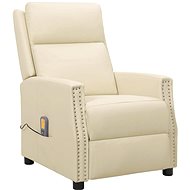 Shumee polohovací krémové umělá kůže, 338846 - Massage Chair
