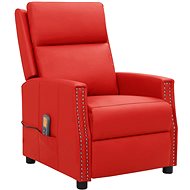Shumee polohovací červené umělá kůže, 338848 - Massage Chair