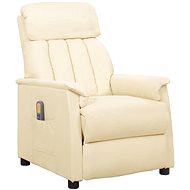 Shumee polohovací krémové umělá kůže, 338860 - Massage Chair