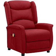 Shumee polohovací vínové textil, 338877 - Massage Chair