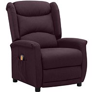 Shumee polohovací fialové textil, 338881 - Massage Chair