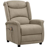 Shumee polohovací světle šedé látka z mikrovlákna, 338892 - Massage Chair