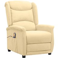Shumee polohovací krémové látka z mikrovlákna, 338895 - Massage Chair