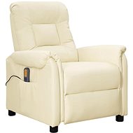 Shumee polohovací krémové umělá kůže, 338926 - Massage Chair