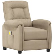 Shumee polohovací světle šedé látka z mikrovlákna, 338938 - Massage Chair